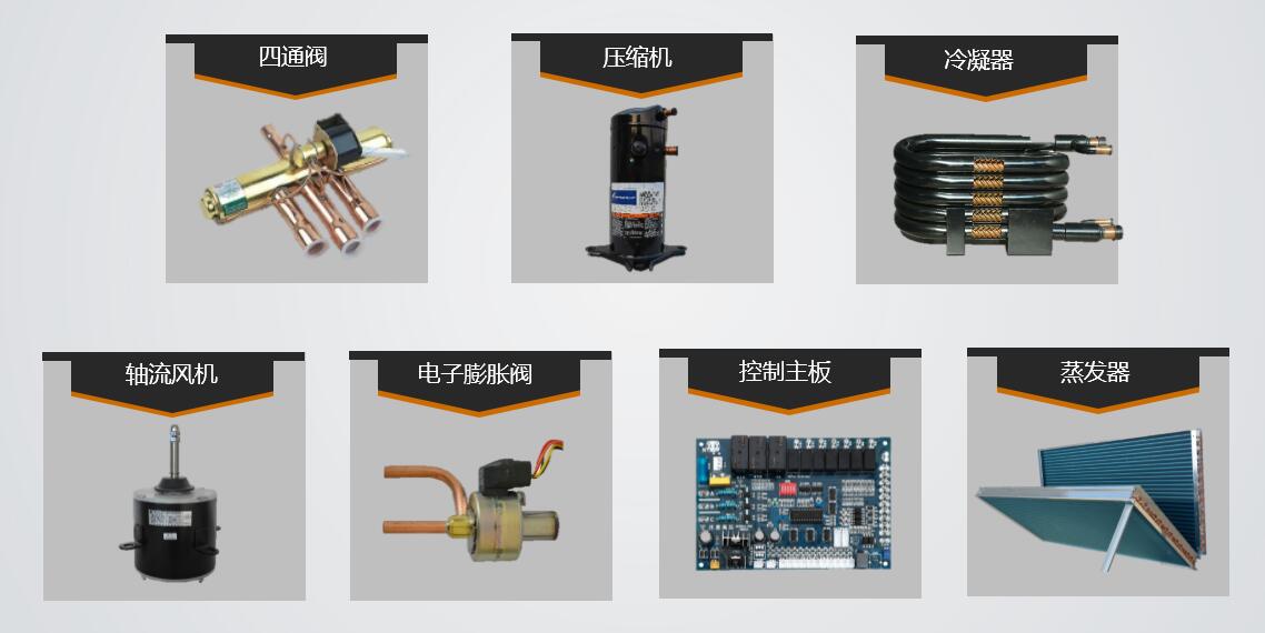 空氣源熱泵機組主要部件